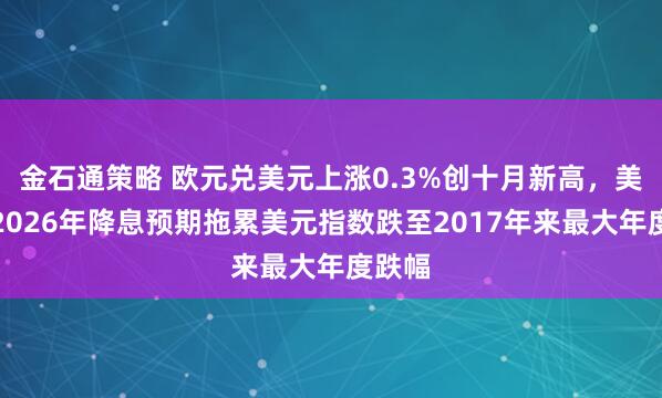 金石通策略 欧元兑美元上涨0.3%创十月新高，美联储2026年降息预期拖累美元指数跌至2017年来最大年度跌幅